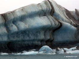 Black stripes are from ash from volcanic eruptions