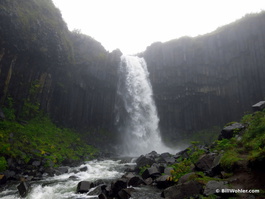The Svartifoss waterfall