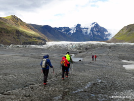 Hiking across the ice