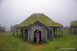 What seems like a good recreation of a driftwood and grass hut (Photo by Dan Heller)