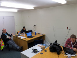 Robert, Yoko, and Ed in our office in Building 52 of the Antarctic Center