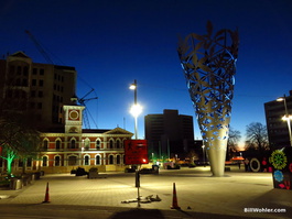 The Cathedral Square at dusk