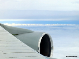 Last view of the New Zealand alps