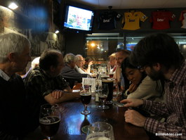 The GREAT team in the local brewery, Monteiths