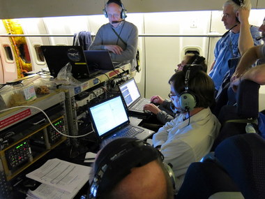 Rolf, Karl, and I gaze intently at our monitors
      (Photo by Ed Chambers)