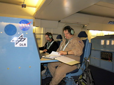 Randy (MD) and Ken (flight planner) ready for take-off on our last flight