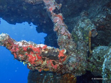 A slightly better shot of the Spanish Anchor with the deep blue behind it