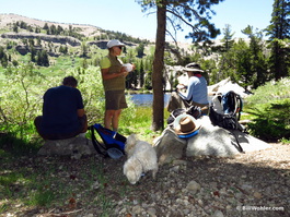 Eating lunch at Showers Lake