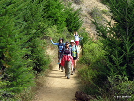 Lori, Rucha, Deb, Dave, and Dave happy to be on the way down