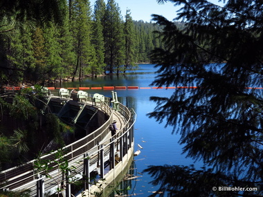 The dam, Lyons Reservoir, and Lori