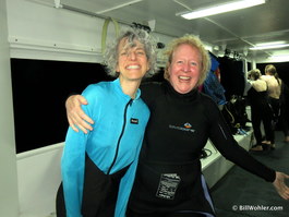 Lori and Deb before the night dive