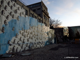 A penguin mural