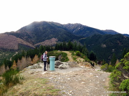 Edith at the mountain spotter