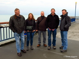 Goran, Anna, Robert, Ed, and me on the New
                       Brighton Pier (photo by Ronan Higgins)