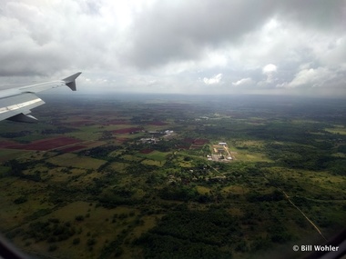 The very agricultural Cuban landscape near the airport