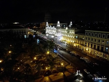 The Gran Teatro de la Habana, with the capitol building behind, from our hotel roof