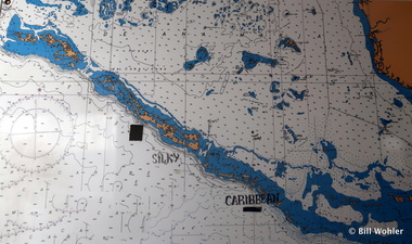 Our dives covered the region between the words Silky and Caribbean