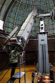 Tanja and Andy set up the 36" refractor for a night of viewing