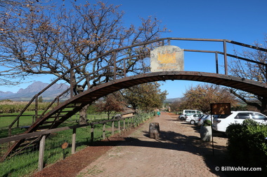 The goat bridge, the coat of arms, and the neighboring hills