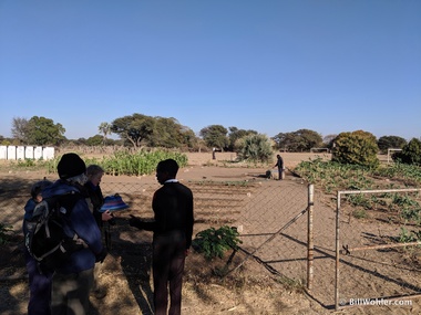 The educational garden behind the school