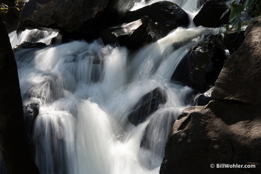 A small creek empties into the Zambezi