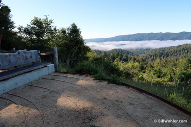 The wispy morning fog recedes