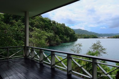 View from our deck at the Lembeh Resort