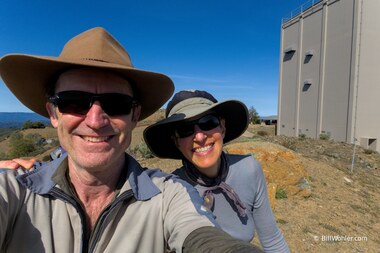 Me and Lor at the lunch spot--at 3,489 ft, it's the 3rd highest peak visible from Mt. Umunhum