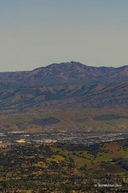 Mt. Hamilton--at 4,265 ft, it's the highest peak visible from Mt. Umunhum