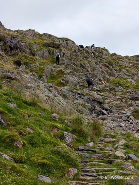 We scramble over some rocks, but the efforts of others in the past  to form a trail make the route easier
