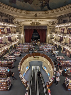 The El Ateneo Grand Splendid (https://en.wikipedia.org/wiki/El_Ateneo_Grand_Splendid), the "world's most beautiful bookstore," was originally a theater