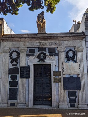 The Cementerio de la Recoleta where tombs go deep into the ground with stairs and chutes to pass caskets down below