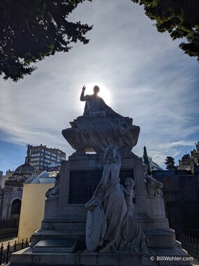 The Cementerio de la Recoleta where tombs go deep into the ground with stairs and chutes to pass caskets down below