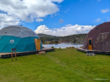 Enjoying lunch in a yurt on the Rio Lapataia very near the Beagle Channel