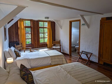 Our comfortable room in Hostería El Pilar  (https://www.hosteriaelpilar.com.ar/en/)