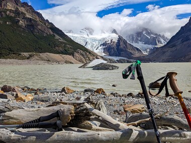 The Laguna Torre in front of the Glaciar Torre