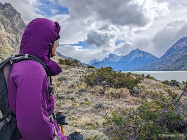 Lori leans into the 50 knot winds