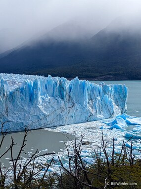 Our first views of the lovely blue ice of the Glaciar Perito Moreno