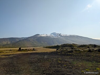 The Sn&aelig;fellsj&ouml;kull from the other side, as we drive to our hikes over the lava