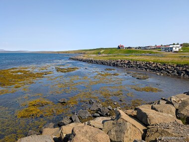 The view from the V&iacute;nlandssetur restaurant in B&uacute;&eth;ardalur