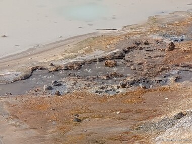 Close-up of the boiling water