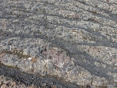 The lava cooled in these wavy, rippled patterns