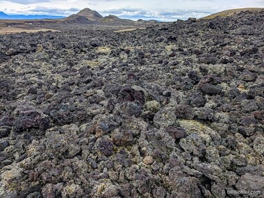 This lava cooled into lots of boulders