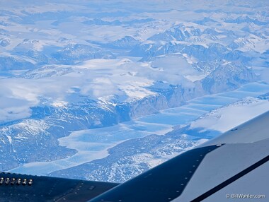 On the flight home, we flew over the foreboding, sparsely populated, massive territory of Nunavut in northern Canada