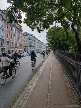 Bicyclists rule the streets in Copenhagen.