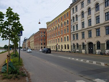 The street where our hotel was located was pretty typical for Copenhagen with five-story buildings.