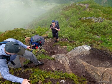 Mats seems to enjoy this seriously steep trail.