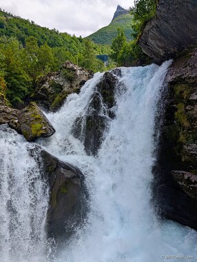 A little more upstream is a waterfall.