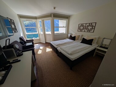 Our room in the Grande Fjord Hotel in Geiranger above the Geirangerfjord