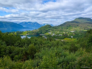 A postcard view of the Storfjord from our room at the Storfjord Hotel